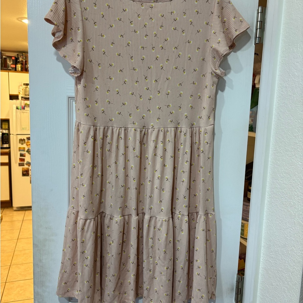 Pink Floral Mini Dress - Picture 3 of 4